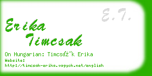 erika timcsak business card